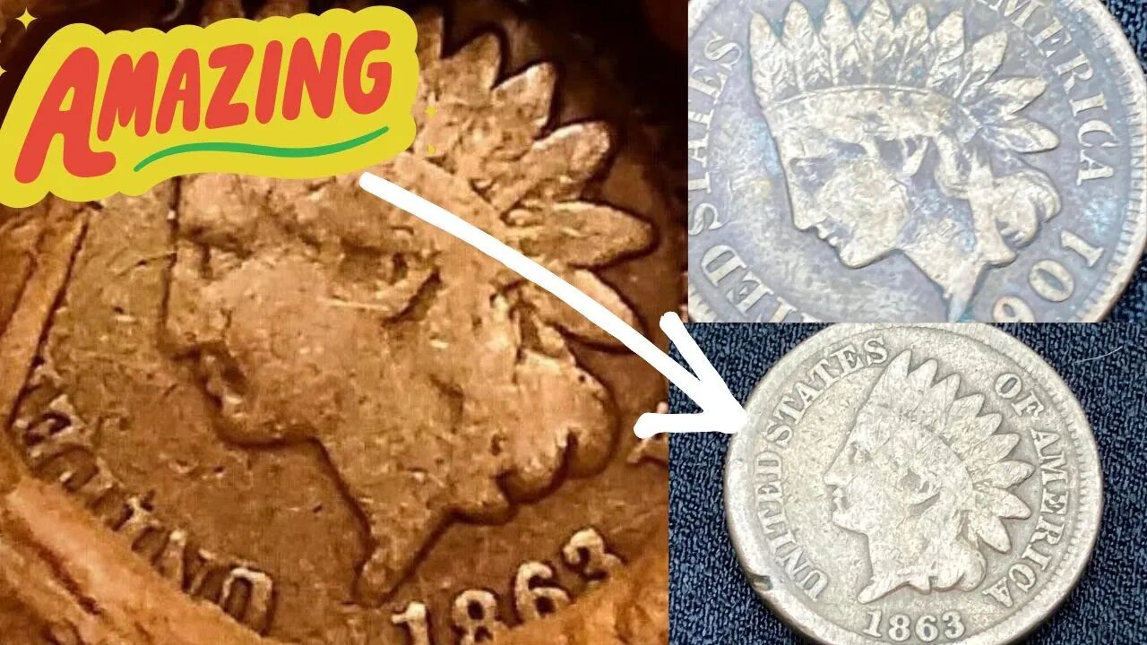 COIN ROLL HUNTING I FOUND 1863 CIVIL WAR PENNY IN MYSTERY ROLLS!