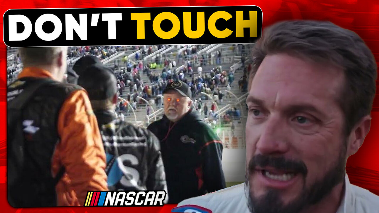 Kyle weatherman is manhandled by JJ yeley’s crew chief