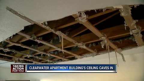 Clearwater apartment building's ceiling caves in