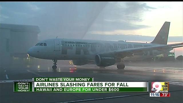 Airlines slashing fares for fall