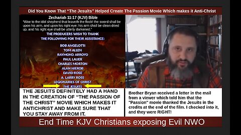 Did You Know That “The Jesuits” Helped Create The Passion Movie Which makes it Anti-Christ