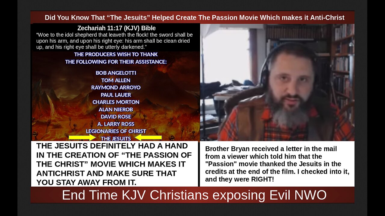 Did You Know That “The Jesuits” Helped Create The Passion Movie Which makes it Anti-Christ