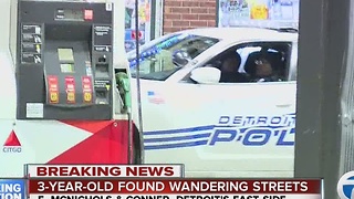 3-year-old found wandering on Detroit's east side