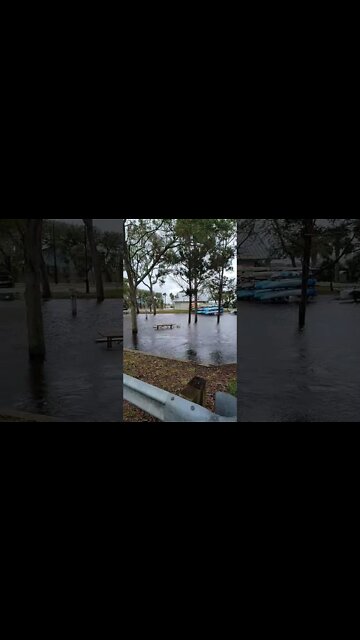 Aftermath of Hurricane Nicole River Walk Park Port Orange Florida #railfanrob