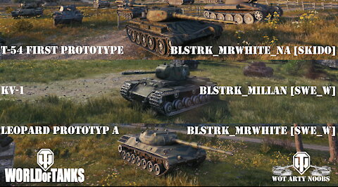 Leopard Prototyp A & T-54 first prototype & KV-1 - BLSTRK_MrWhite [SWE_W] & BLSTRK_Millan [SWE_W]