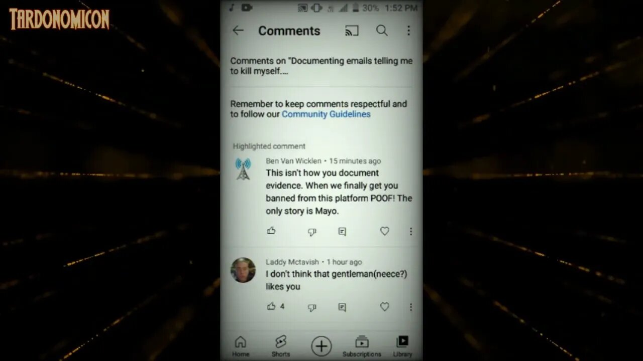 2022 03 28 15 documenting threats to mass report my Channel so all the evidence is destroyed