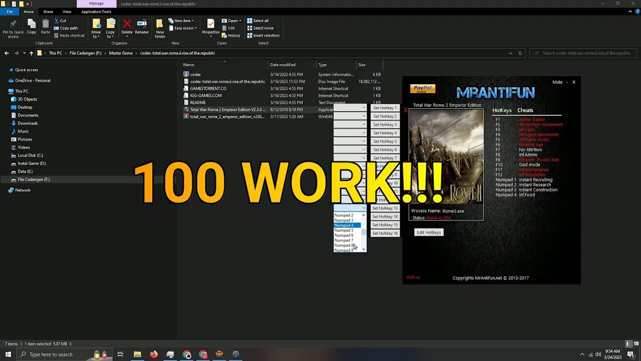 Total War Rome II Rise Of Republic V 2.4.0 Trainer +15 Build 18462 100% Work!!!