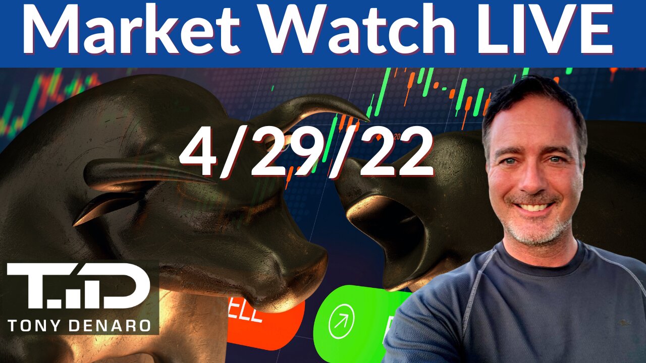 Market Watch Live 4-29-22 | Tony Denaro | AMC GME SNDL TWTR MULN