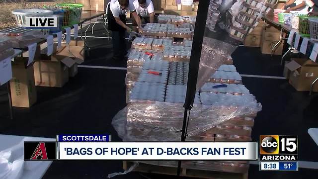 Arizona Diamondbacks taking action to pack "Bags of Hope"