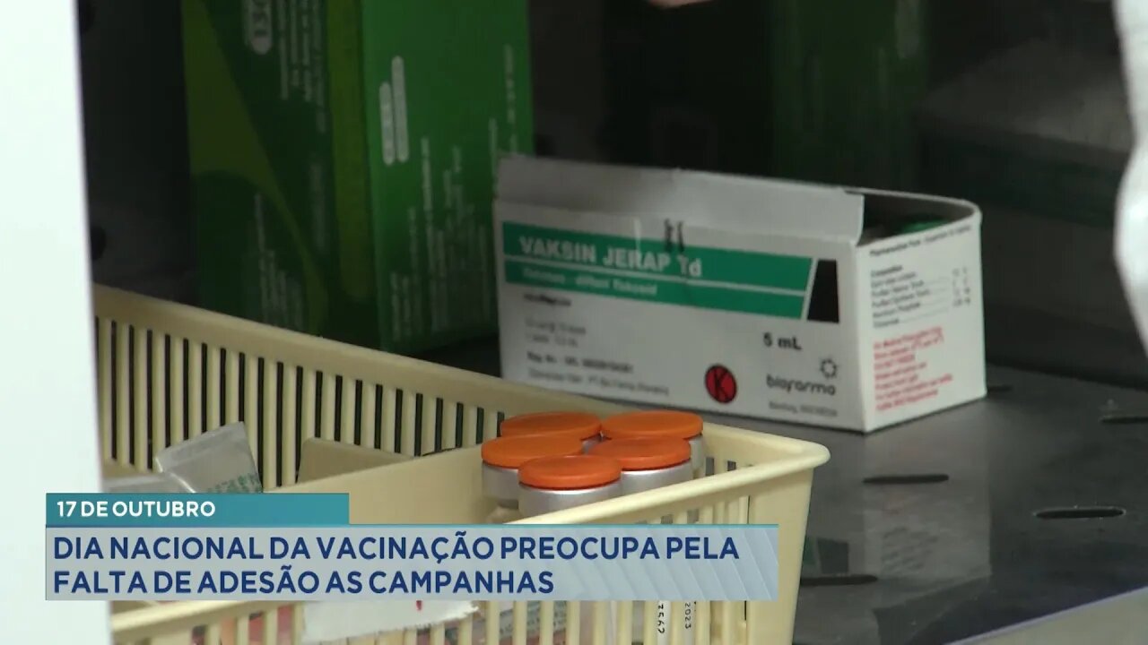 17 de Outubro: Dia Nacional da Vacinação preocupa pela falta de Adesão as Campanhas.