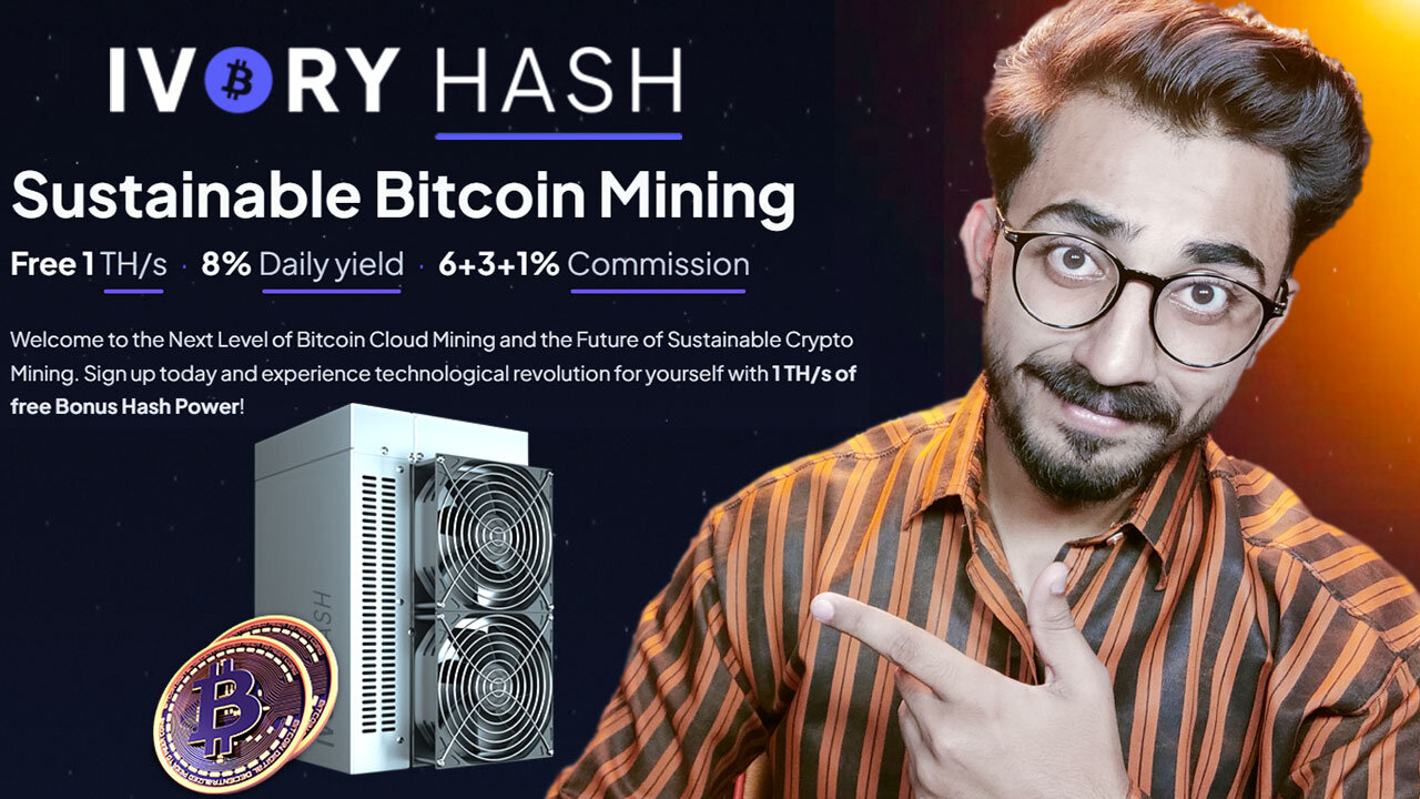 IvoryHash.Com - Sustainable Bitcoin Mining Site 2023 | Free 1 TH/s | 8% Daily Yield!