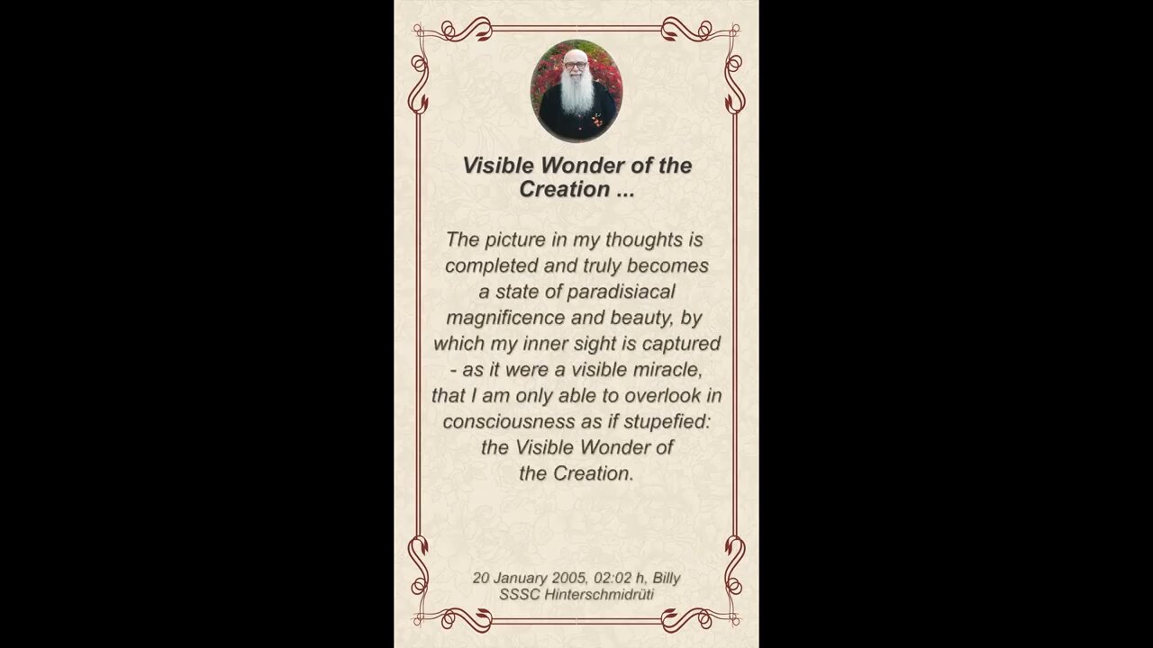 Billy Meier: Visible Wonder of The Creation