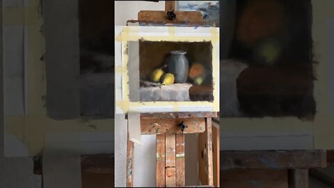 Timelapse of a still life color study. #stilllife #lemon #oilpainting