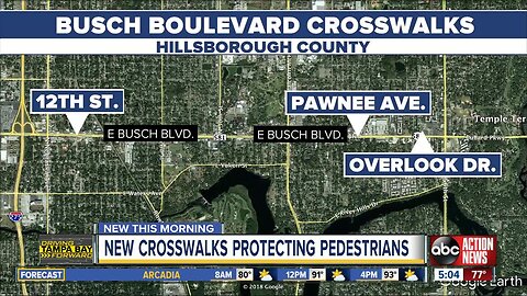 New, high-intensity crosswalks slated for Busch Boulevard and Hillsborough Avenue