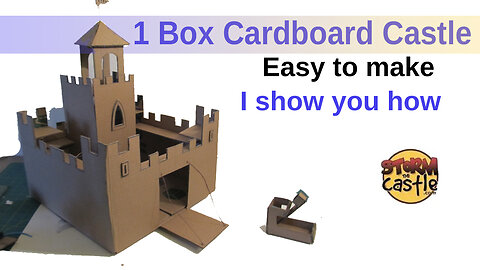 Make a cardboard castle with just one Box | complete tutorial