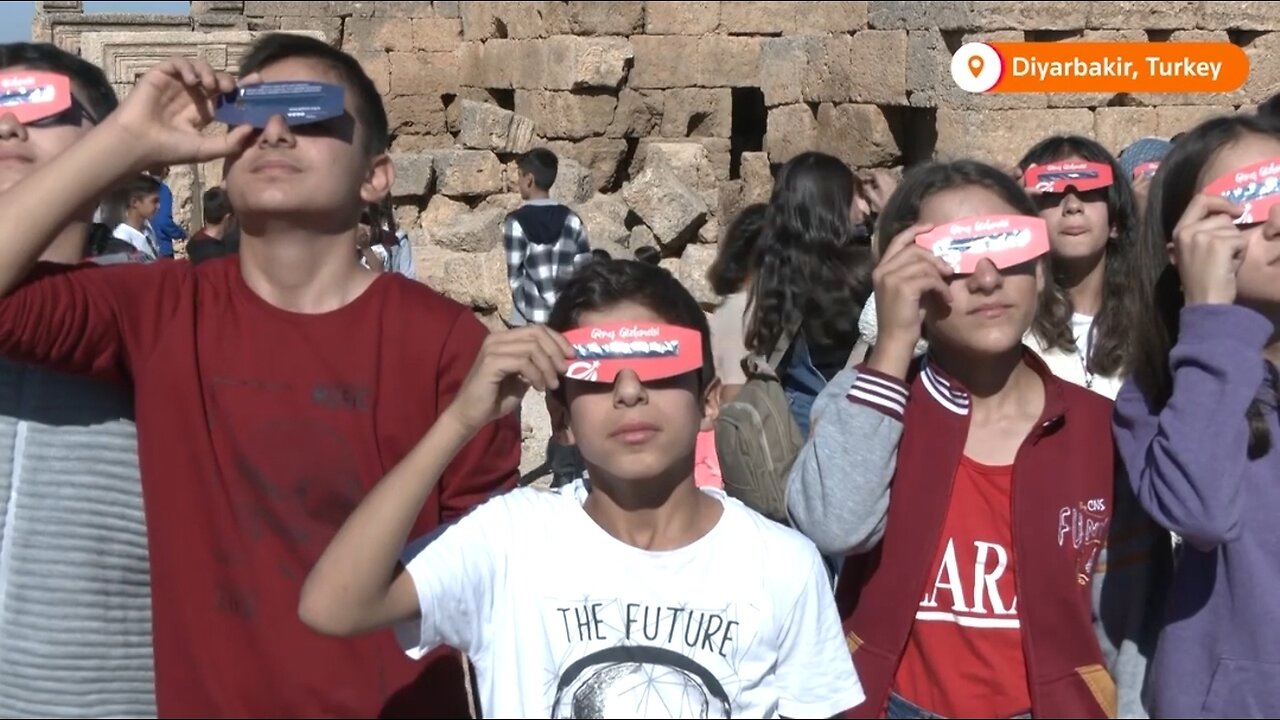 Enthusiasts enjoyed a partial solar eclipse above Turkey