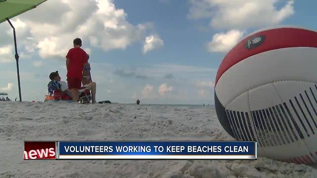 Volunteers working to keep Indian Rocks Beach clean