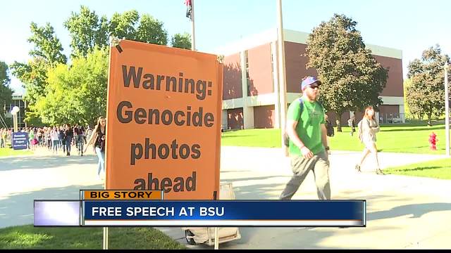 Graphic pro-life display at Boise State puts free speeh to the test