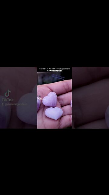 Kunzite Mini Hearts Crystals for Love Feminine Energy Crystals Pocket Crystals Mineral Goddess