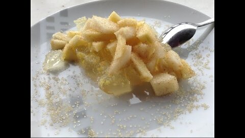 QUICK AND EASY RECIPE FOR APPLE AND PEAR TARTAR WITH LEMON THYME JELLY