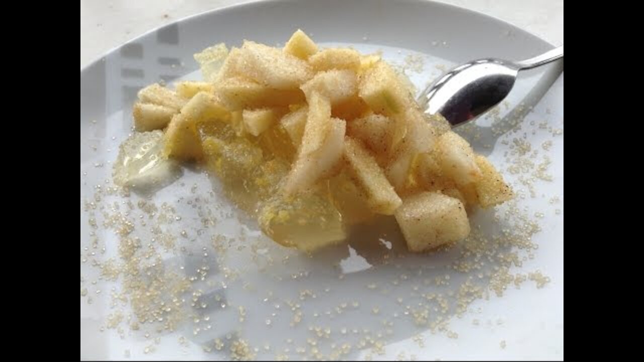 QUICK AND EASY RECIPE FOR APPLE AND PEAR TARTAR WITH LEMON THYME JELLY