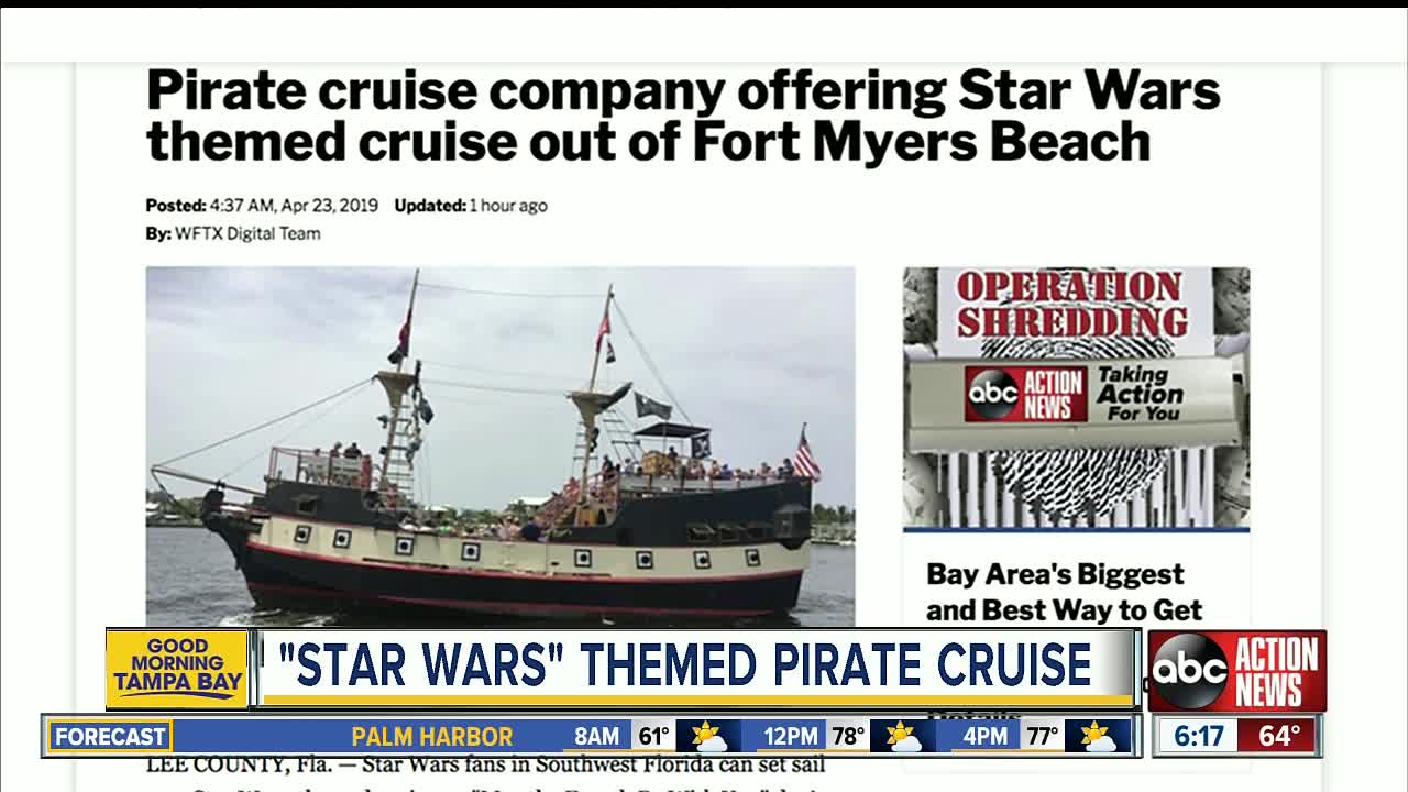 Pirate cruise company offering Star Wars themed cruise out of Fort Myers Beach