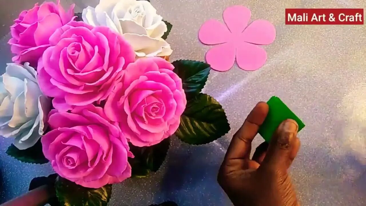 How to Make Foam Rose Flower