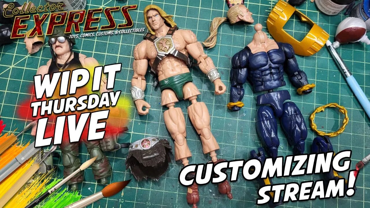 Customizing Action Figures - WIP IT Thursday Live - Episode #9 - Painting, Sculpting, and More!