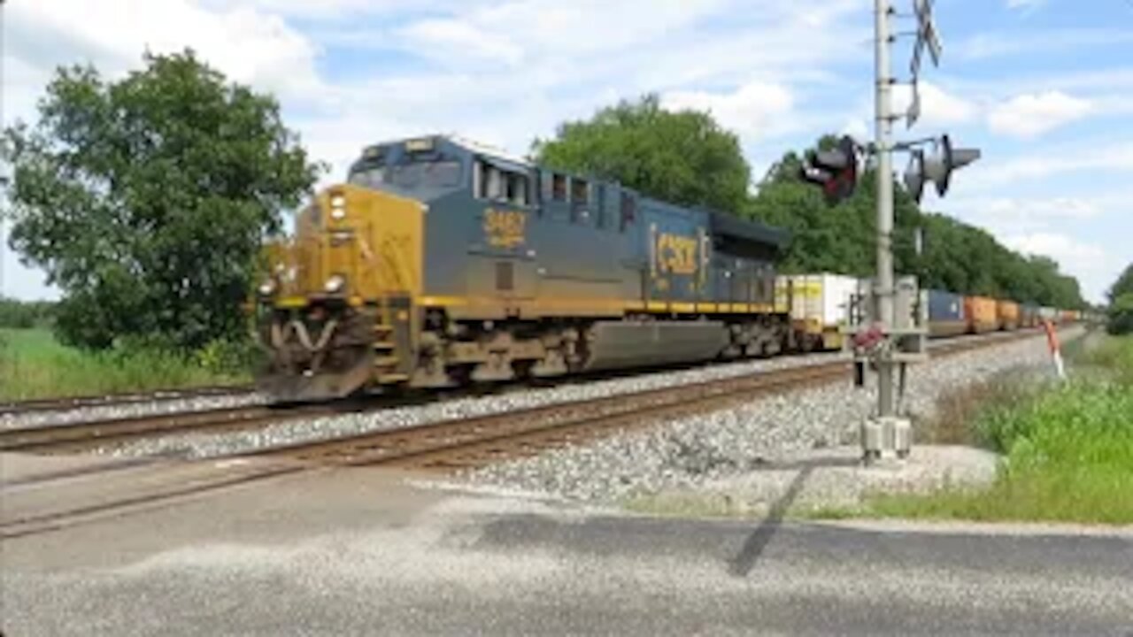 CSX Q137 Intermodal Double-Stack Train Part 3 from Sterling, Ohio August 14, 2021