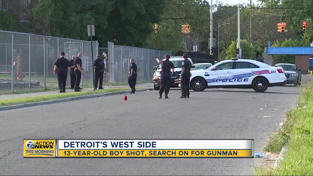 Police search for suspect in shooting of 13-year-old in Detroit