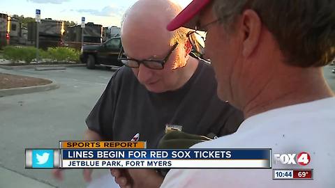 Lines Begin For Red Sox Tickets