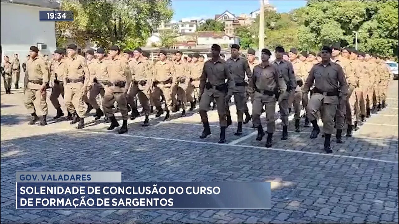 Gov. Valadares: Solenidade de Conclusão do Curso de Formação de Sargentos.