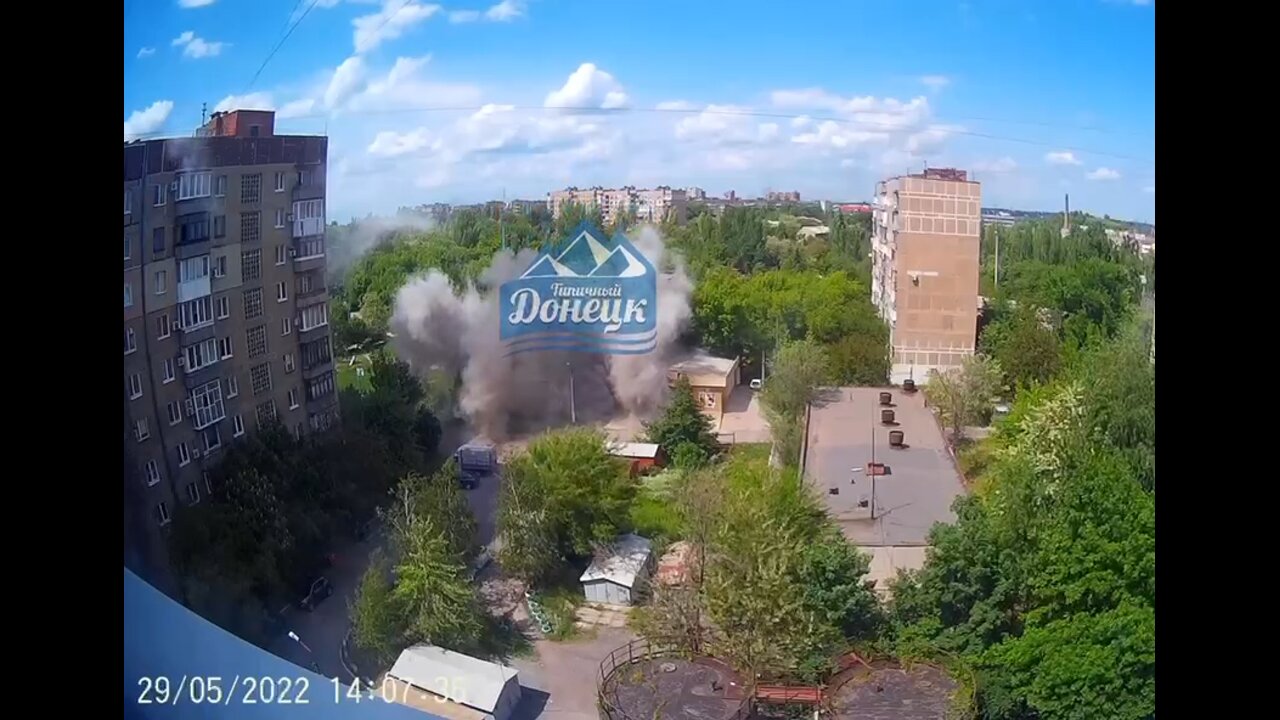 Armed forces of Ukraine shelling Donetsk on 29 May 2022