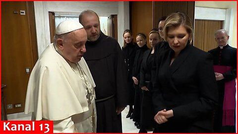 Ukraine's First Lady Olena Zelenska meets Pope Francise 1,000 on from full Russian invasion