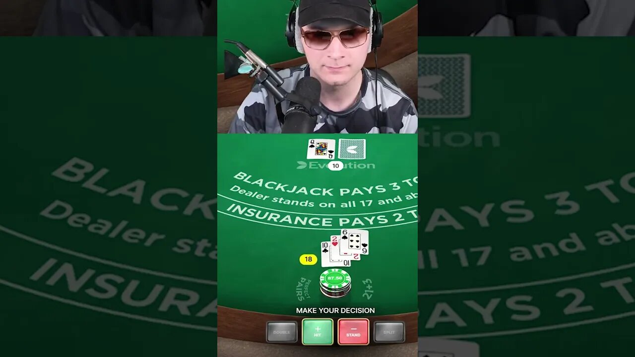 INSANE all in win on first person blackjack