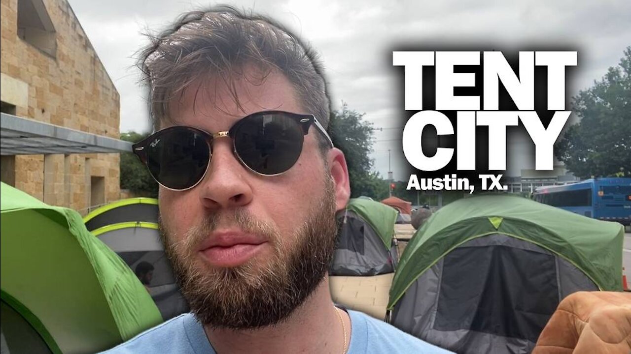 Owen Shroyer Enters Tent City, Austin TX