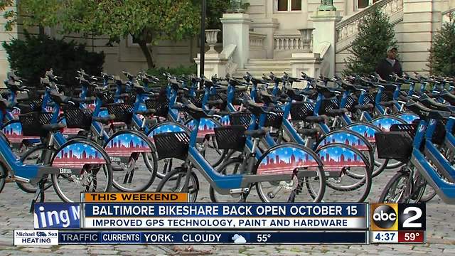 Baltimore Bikeshare back open Sunday