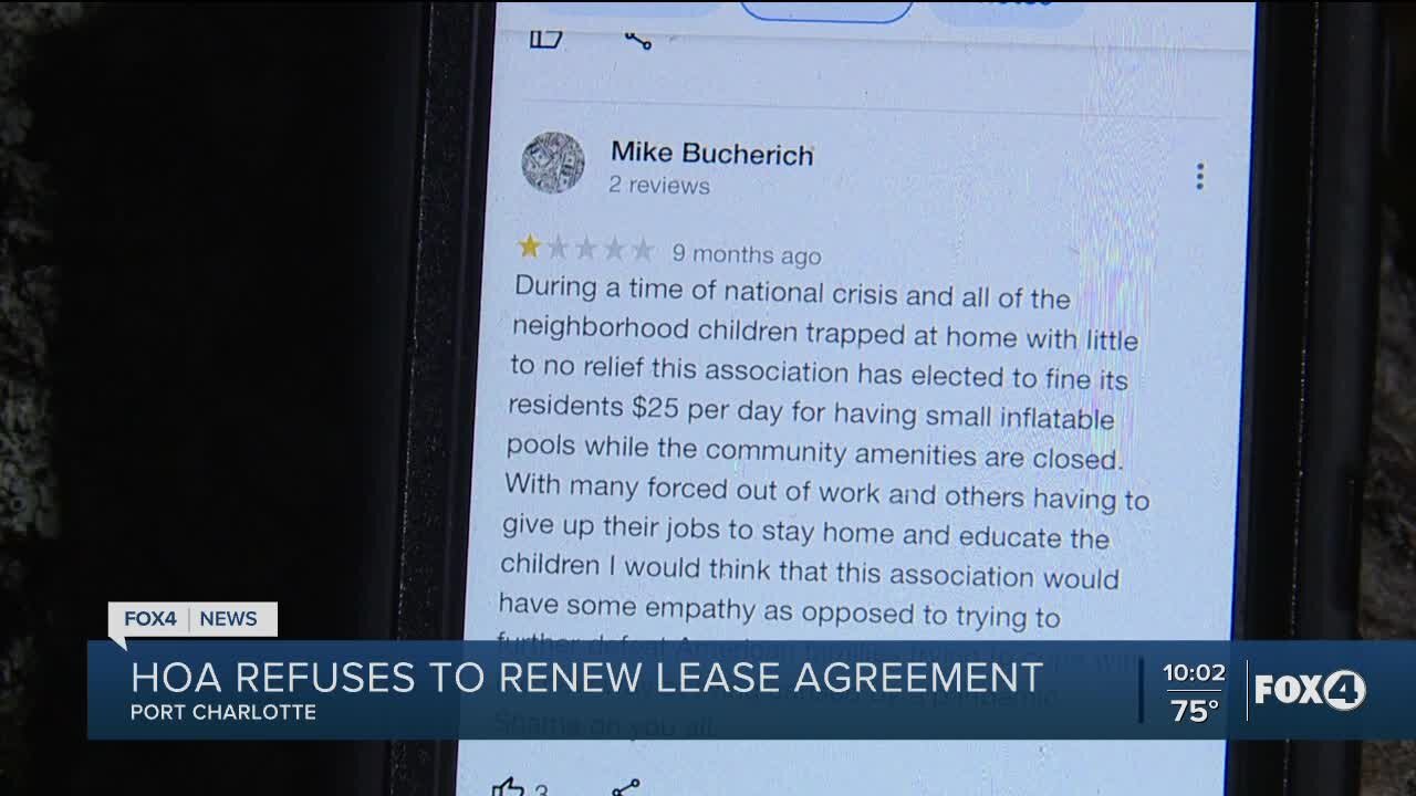 Single dad says HOA refusing to renew lease over review