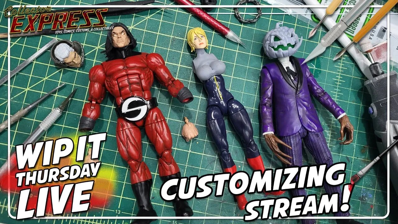 Customizing Action Figures - WIP IT Thursday Live - Episode #3 - Painting, Sculpting, and More!