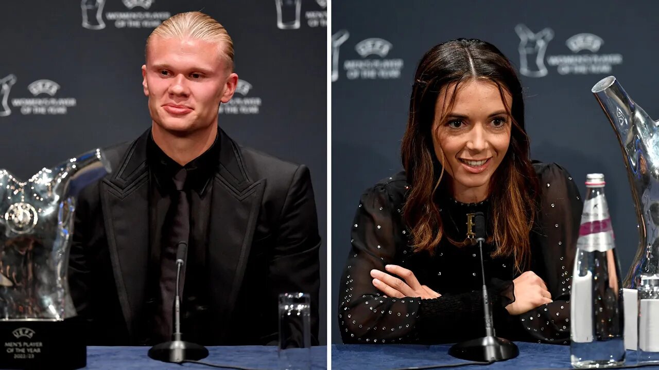 'I don't think I'm BORN WITH IT!' | Erling Haaland & Aitana Bonmatí UEFA Players of the Year presser