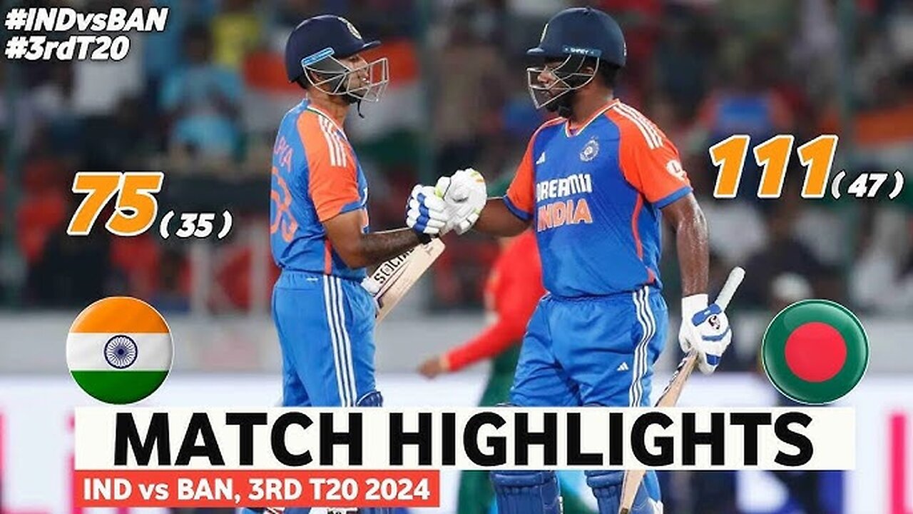 Ind Vs Ban highlights 3 T20I | Ind Vs Ban 3rd T20I