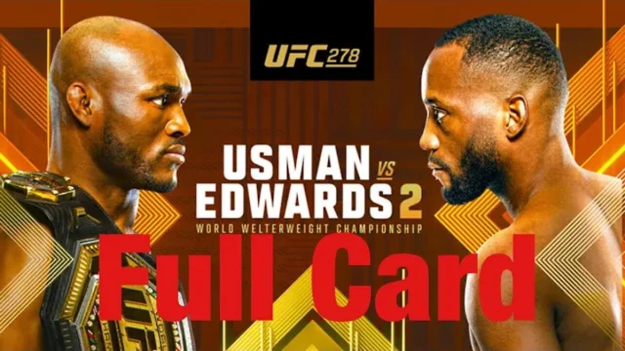 UFC 278 Full Card Prediction