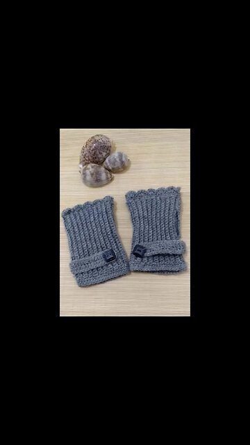 Crochet Fingerless Gloves #shorts