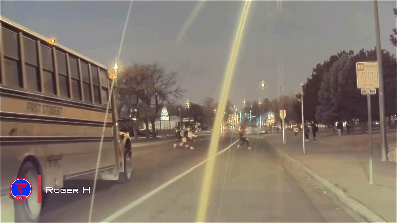 School Bus Nearly Hits Children Crossing The Road Caught on Tesla Camera | TeslaCam Live