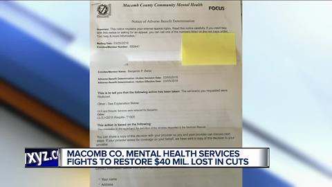 Macomb Co. Mental Health Services fights to restore $40M lost in cuts