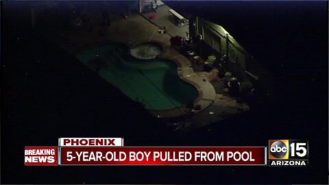 Boy pulled from Phoenix pool, rushed to the hospital