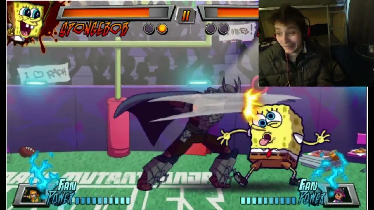 Shredder VS SpongeBob SquarePants In A Nickelodeon Super Brawl 3 Battle With Live Commentary