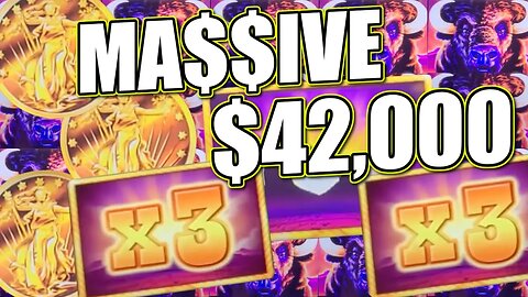 MY BIGGEST BUFFALO JACKPOT EVER!!! MASSIVE OVER $42,000.00 HIGH LIMIT SLOTS