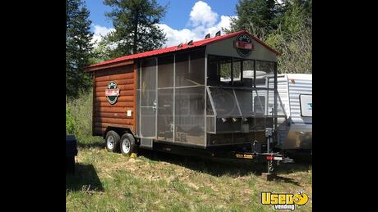 Turn Key - 2010 8' x 18' Log Cabin Style Barbecue Food Trailer for Sale in Arizona