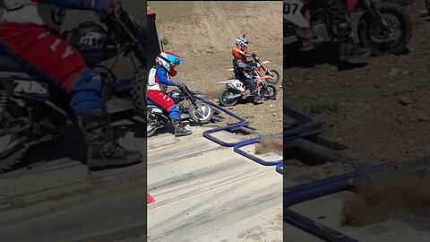 STUCK!!! | The Gate GOTCHA #1! | 😬😬😬😬 | #dirtbike #motocrosskid #lovethissport